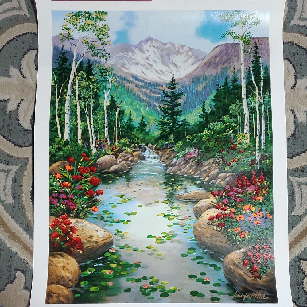 Schaefer Miles Colorful Mountain Stream Art Print